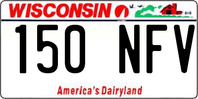 WI license plate 150NFV