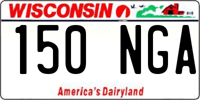 WI license plate 150NGA