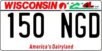 WI license plate 150NGD