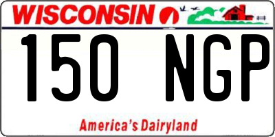 WI license plate 150NGP