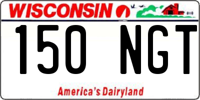 WI license plate 150NGT
