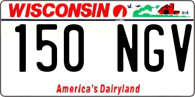 WI license plate 150NGV