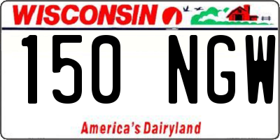WI license plate 150NGW