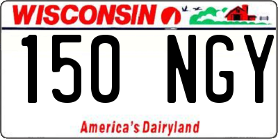 WI license plate 150NGY