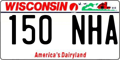 WI license plate 150NHA