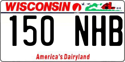WI license plate 150NHB