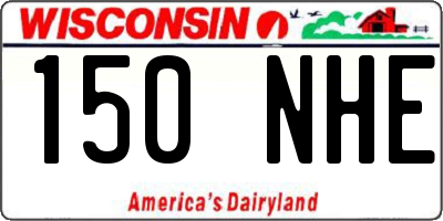 WI license plate 150NHE