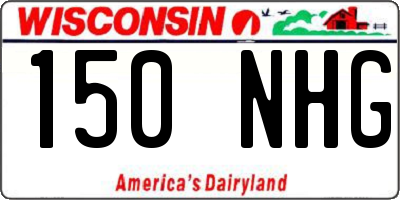 WI license plate 150NHG
