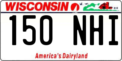 WI license plate 150NHI