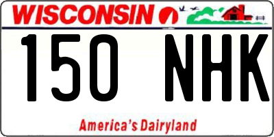 WI license plate 150NHK