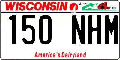 WI license plate 150NHM