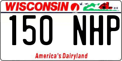 WI license plate 150NHP