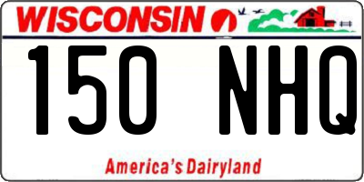 WI license plate 150NHQ