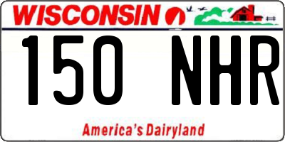 WI license plate 150NHR