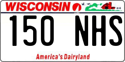 WI license plate 150NHS