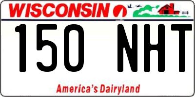 WI license plate 150NHT
