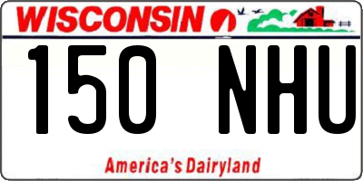 WI license plate 150NHU