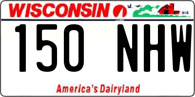 WI license plate 150NHW