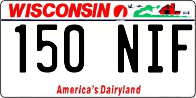WI license plate 150NIF