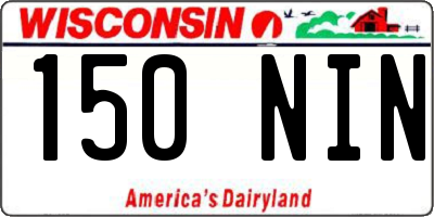 WI license plate 150NIN