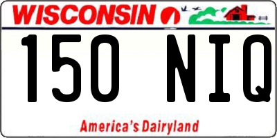 WI license plate 150NIQ