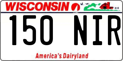 WI license plate 150NIR
