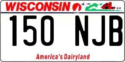 WI license plate 150NJB