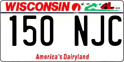 WI license plate 150NJC