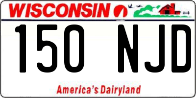 WI license plate 150NJD