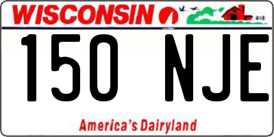 WI license plate 150NJE