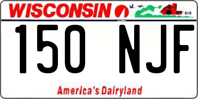 WI license plate 150NJF