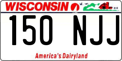 WI license plate 150NJJ