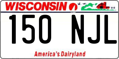 WI license plate 150NJL