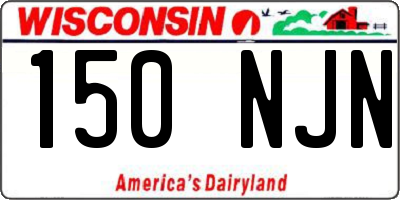 WI license plate 150NJN