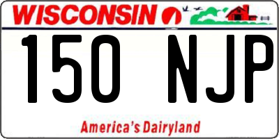 WI license plate 150NJP