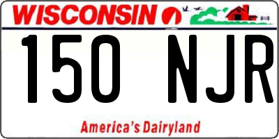 WI license plate 150NJR
