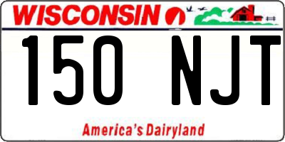 WI license plate 150NJT