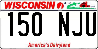 WI license plate 150NJU