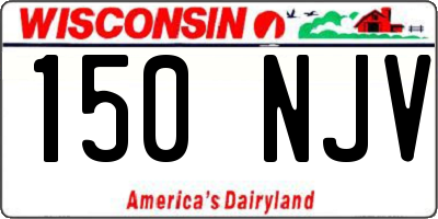 WI license plate 150NJV