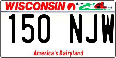 WI license plate 150NJW