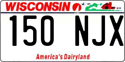 WI license plate 150NJX