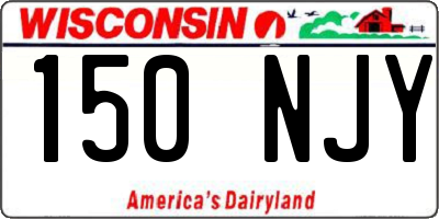 WI license plate 150NJY