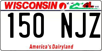 WI license plate 150NJZ