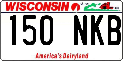 WI license plate 150NKB