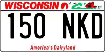 WI license plate 150NKD