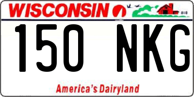 WI license plate 150NKG