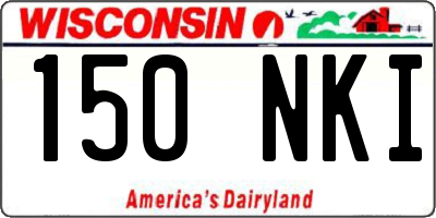 WI license plate 150NKI