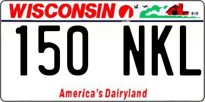 WI license plate 150NKL