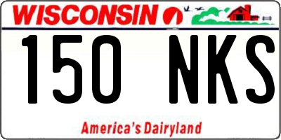 WI license plate 150NKS