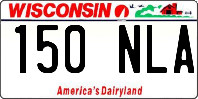 WI license plate 150NLA